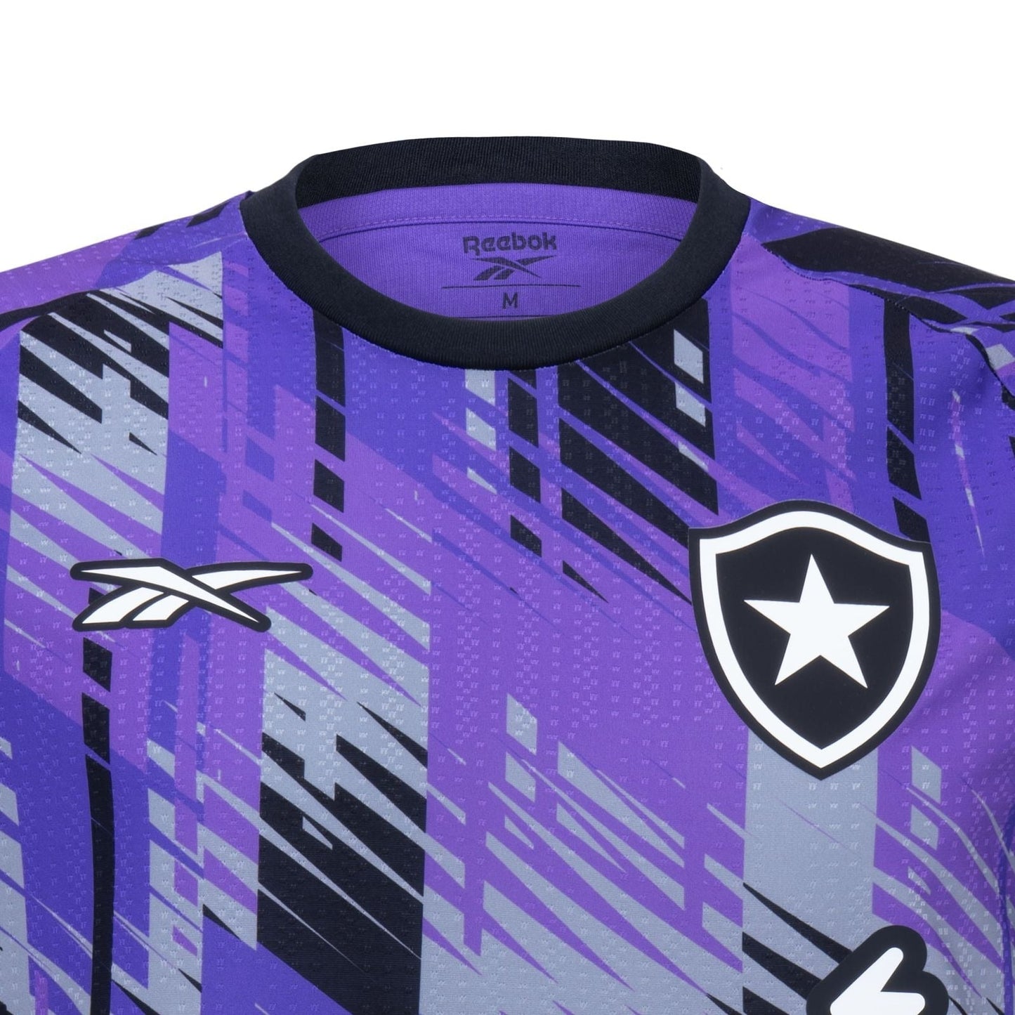 Camisa Rebook Botafogo Goleiro 2025/26 II - detalhe da gola
