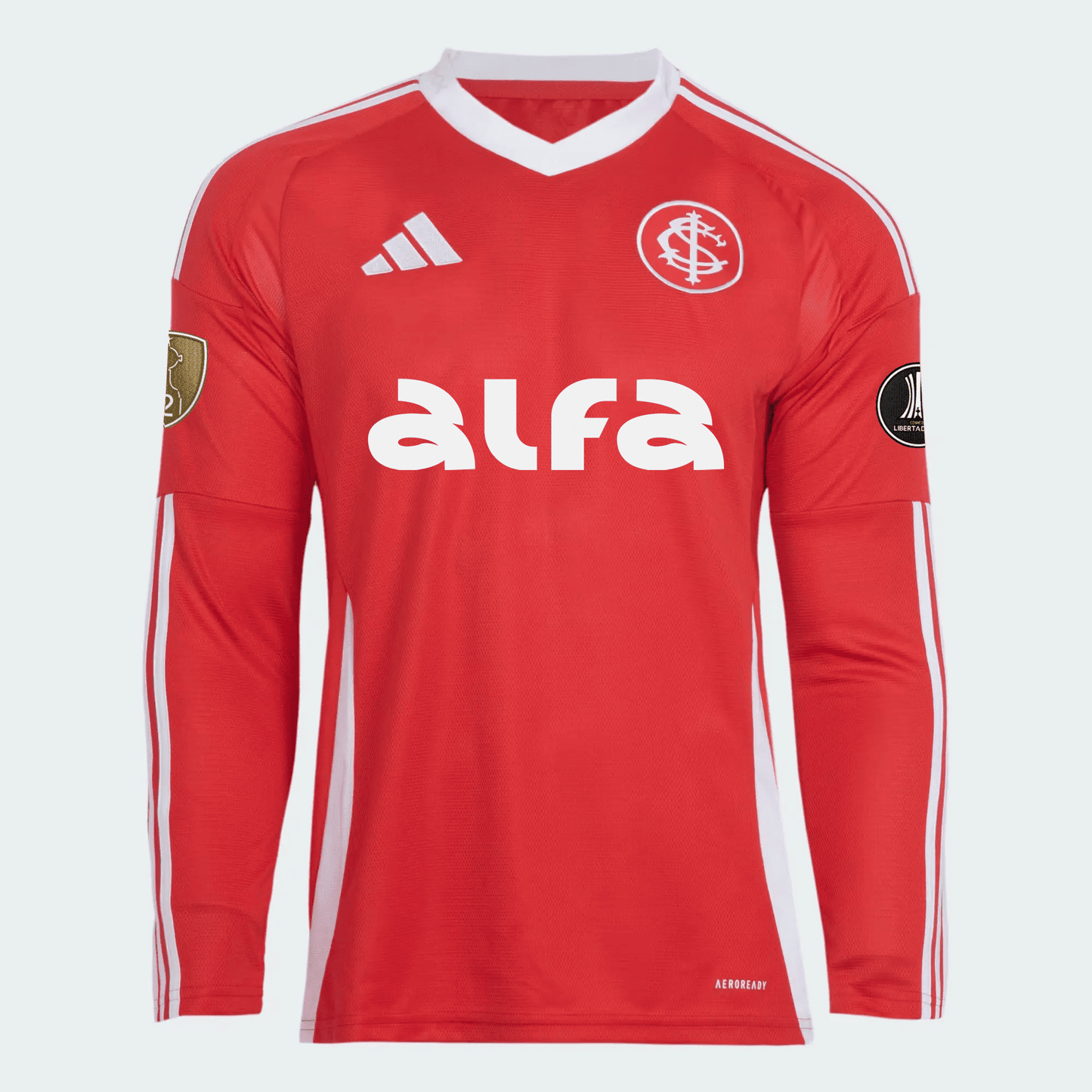 Camisa Adidas Internacional Manga Longa 2025/26 I Com Patrocínios - detalhe