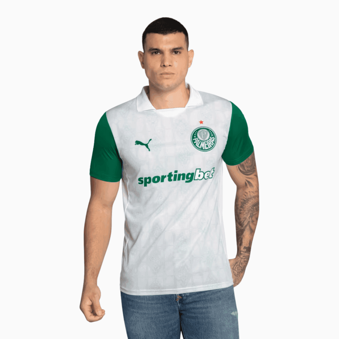 Camisa Puma Palmeiras 2025/26 II - MORENO N° 5 - detalhe