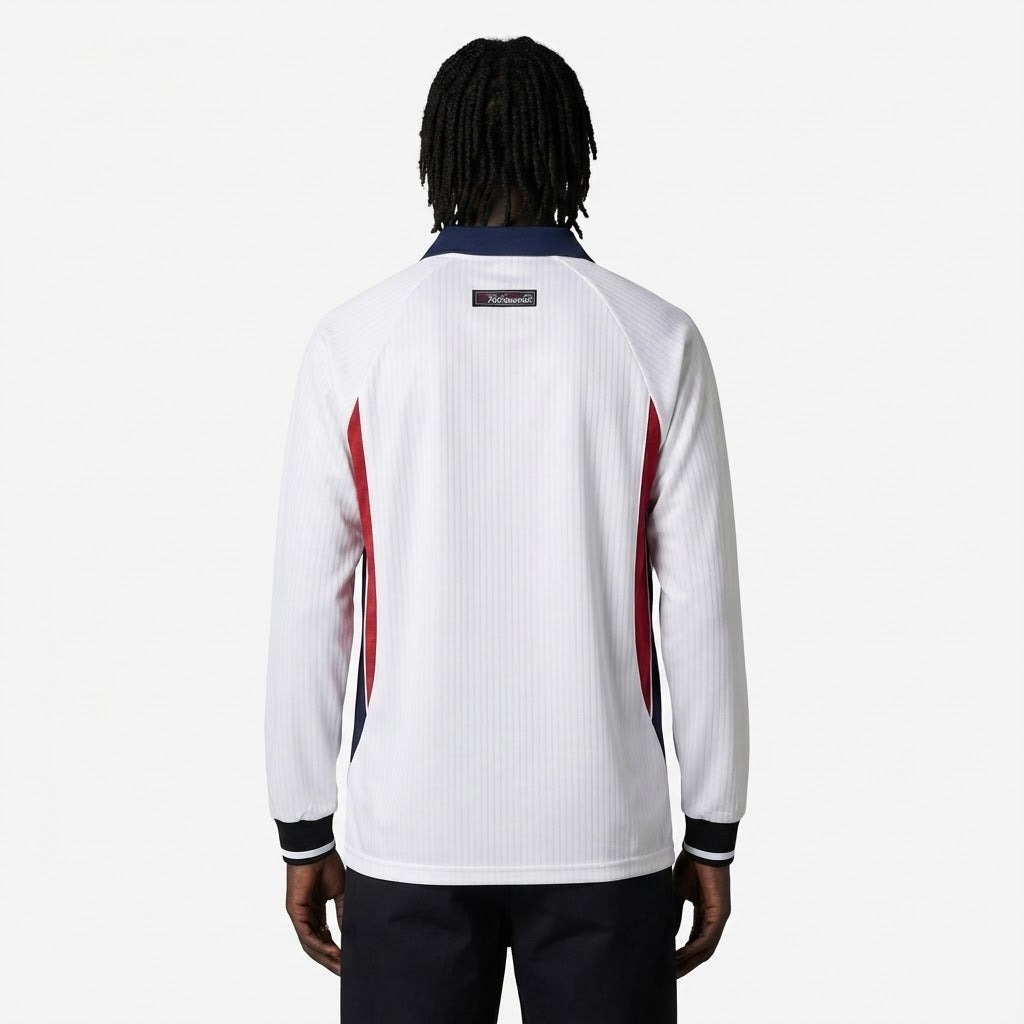 Camisa Retrô Inglaterra 1998/99 I Manga Longa - vista traseira