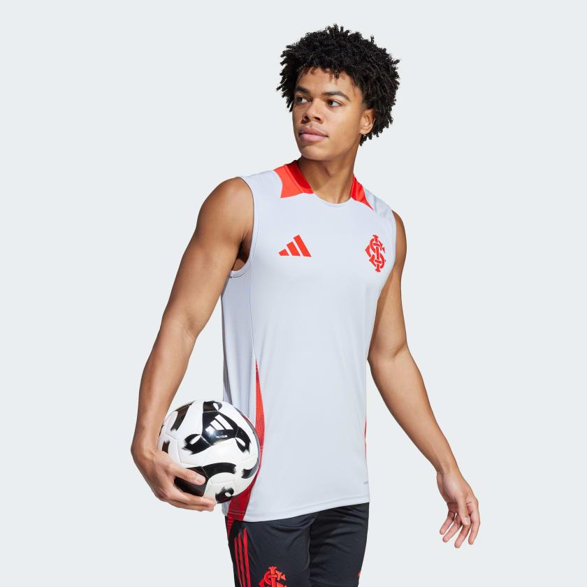 Camisa Treino Sem Mangas Adidas Internacional 2024 Tiro - detalhe da gola