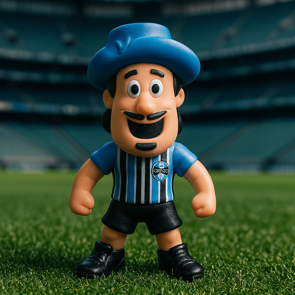 Mascote do Grêmio Mosqueteiro Gremista - vista traseira