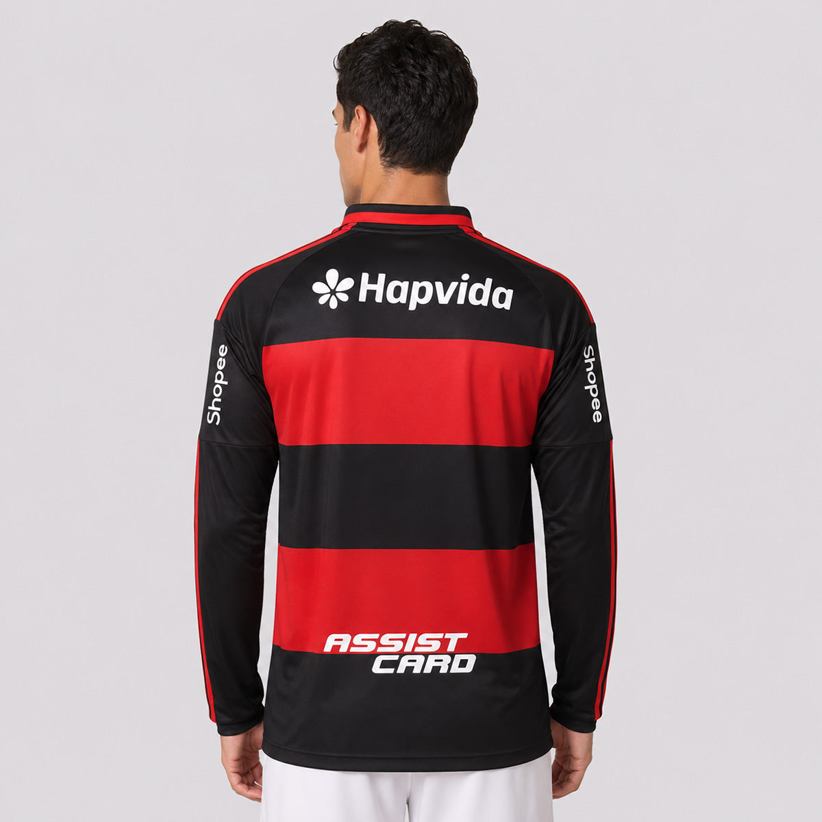 Camisa Adidas Flamengo I 2026 Manga Longa Patch Campeão Brasileiro 2025