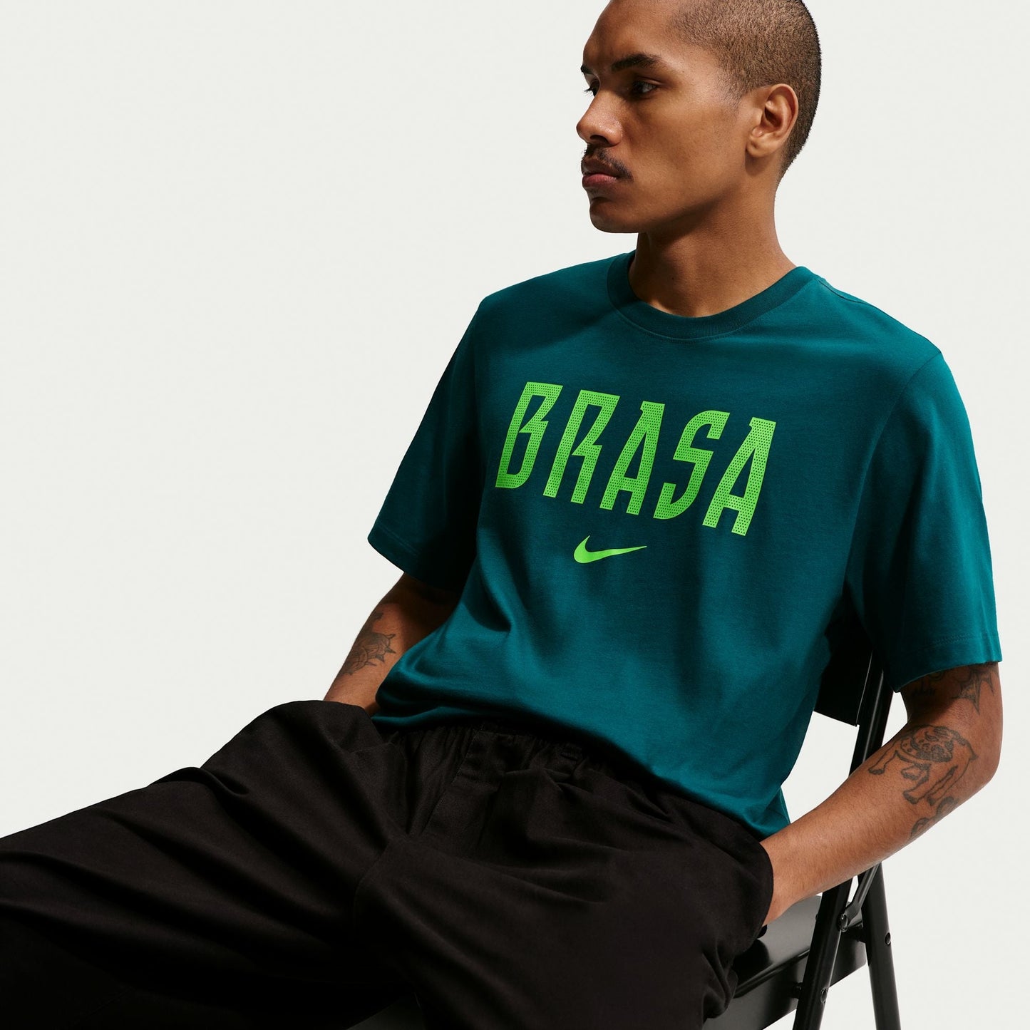 Camisa Brasil Sportswear Masculino - detalhe da manga