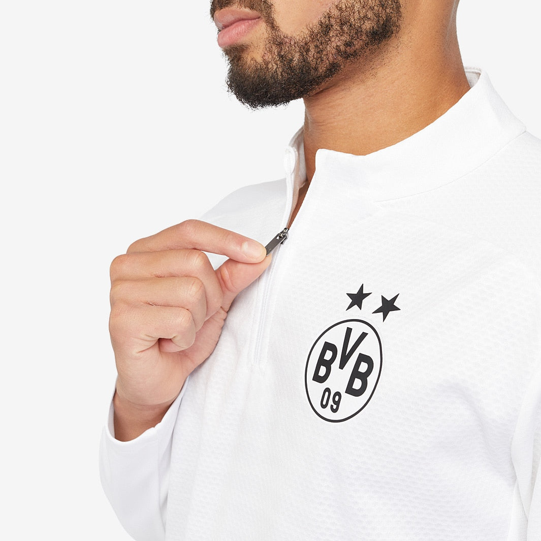 Jaqueta Puma Borussia Dortmund 2024/25 - detalhe da gola
