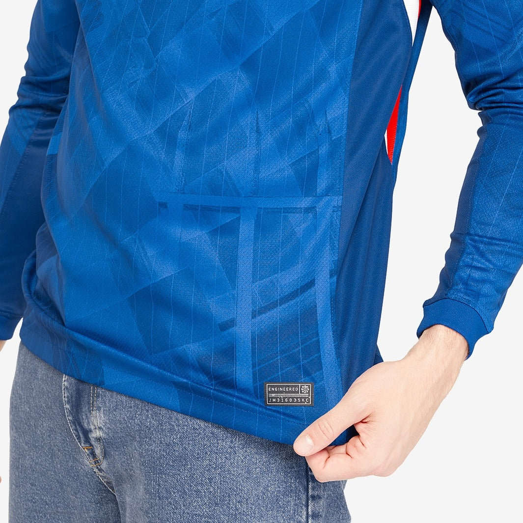 Camisa Nike Chelsea 2025/26 I Manga Longa Torcedor - detalhe da gola