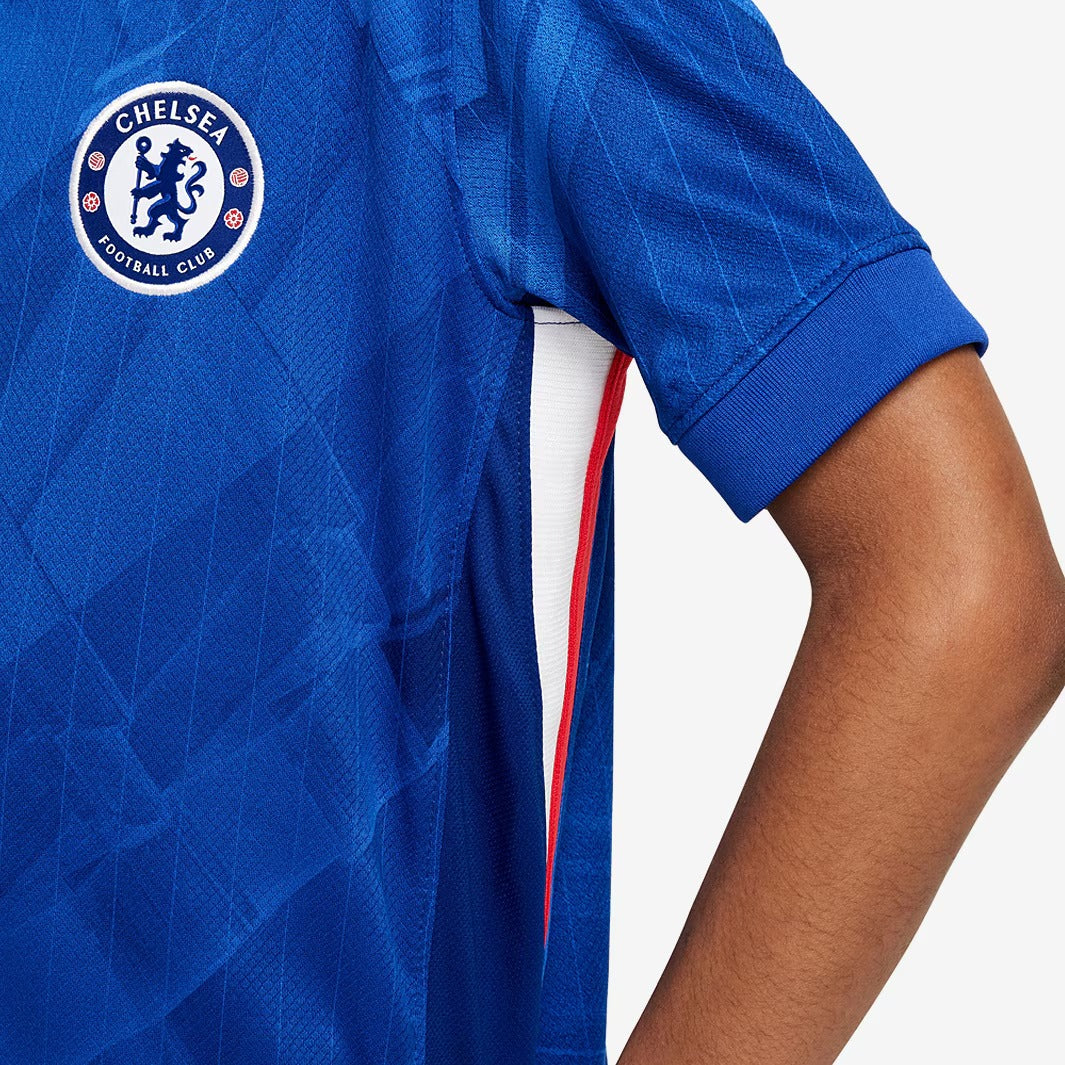 Conjunto Infantil Nike Chelsea 2025/26 Torcedor - detalhe da manga
