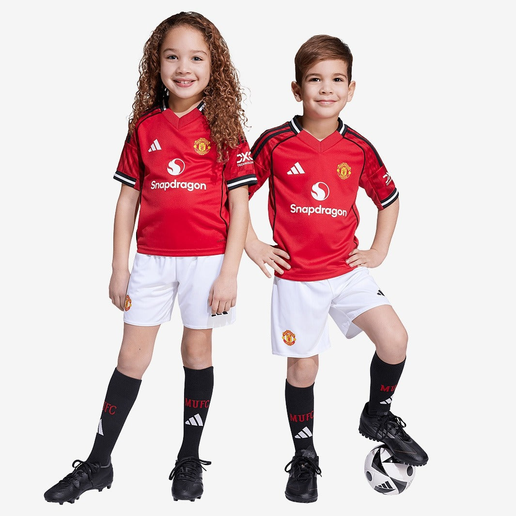 Conjunto Infantil Adidas Manchester United 2025/26 Torcedor - vista traseira