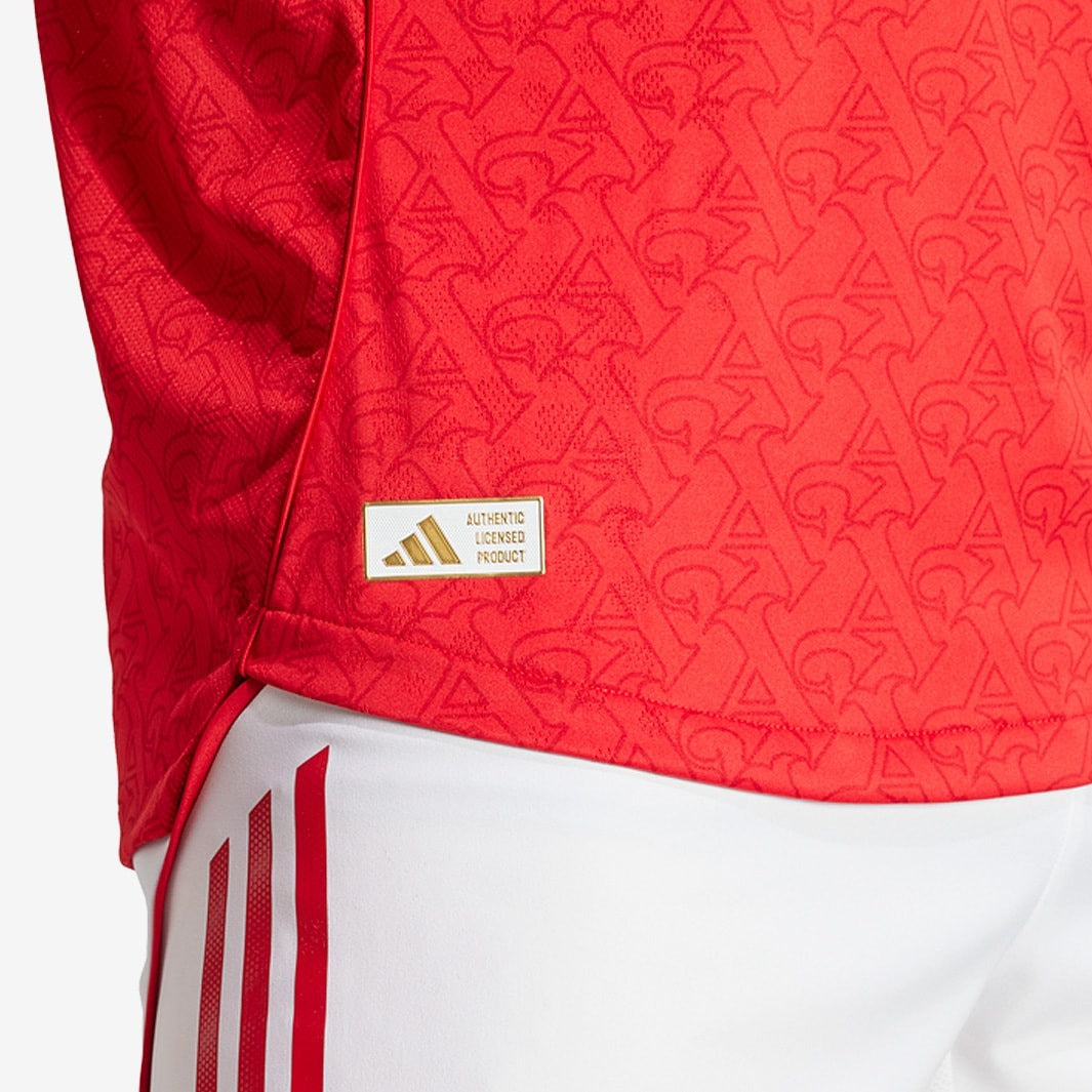 Camisa Adidas Arsenal 2025/26 I Authentic - detalhe da gola