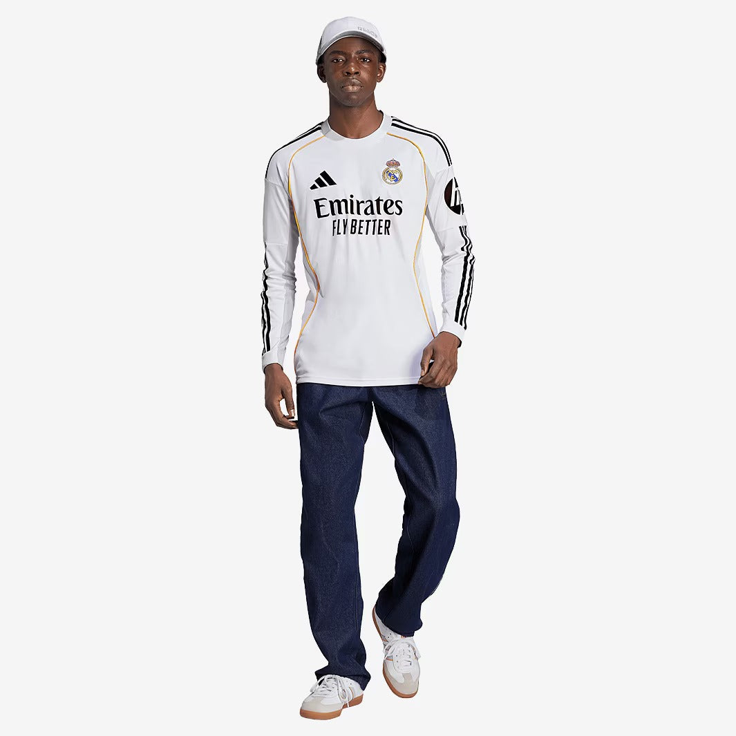 Camisa Adidas Real Madrid 2025/26 I Manga Longa - vista traseira