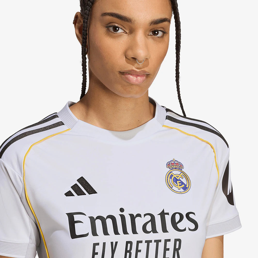 Camisa Feminina Adidas Real Madrid 2025/26 I - detalhe da gola
