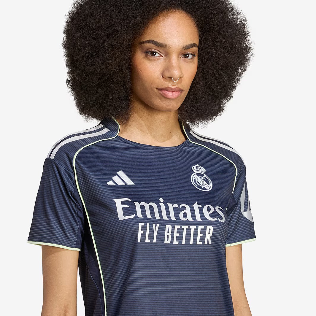 Camisa Feminina Adidas Real Madrid 2025/26 II - detalhe da gola