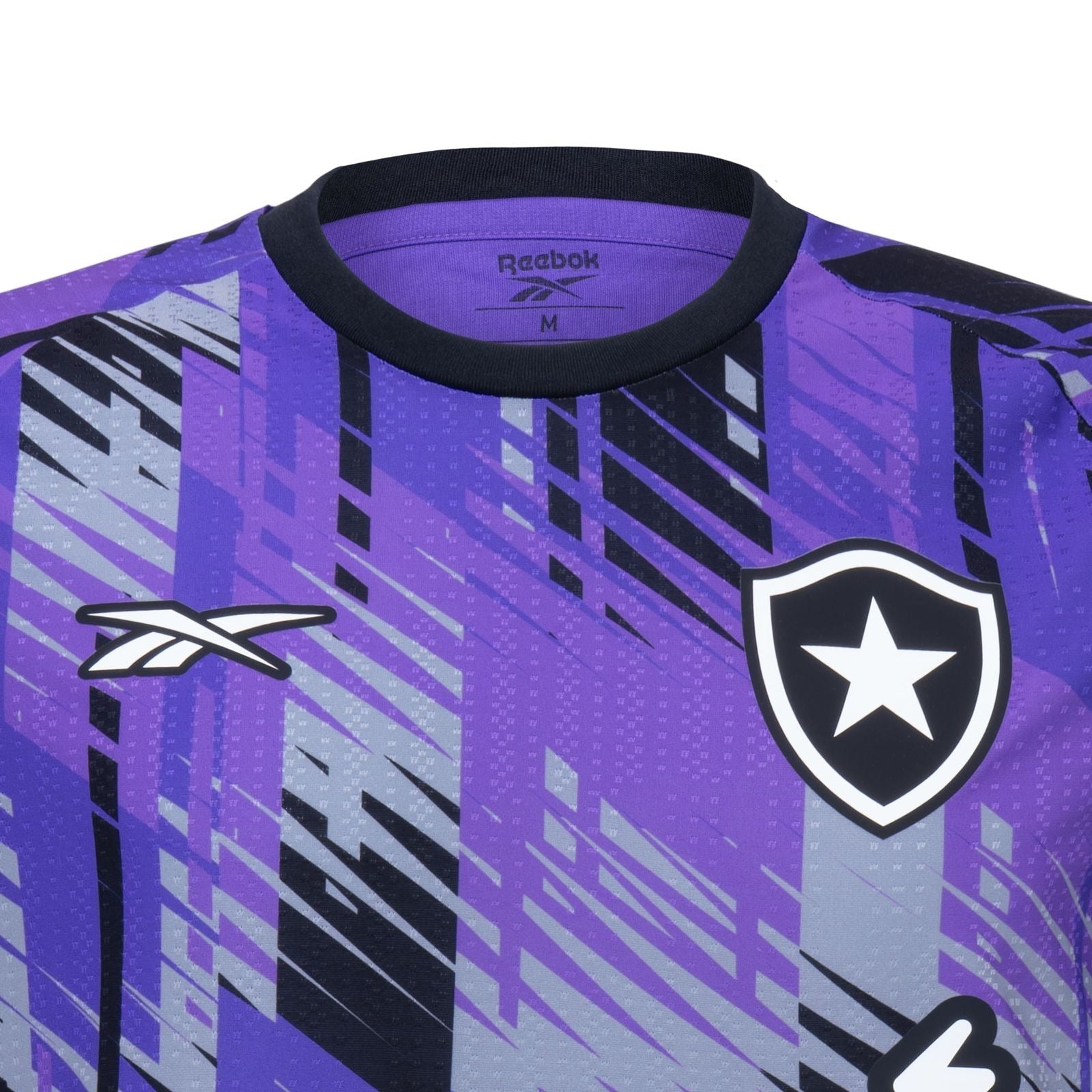 Camisa Rebook Botafogo Goleiro 2025/26 II - detalhe da gola