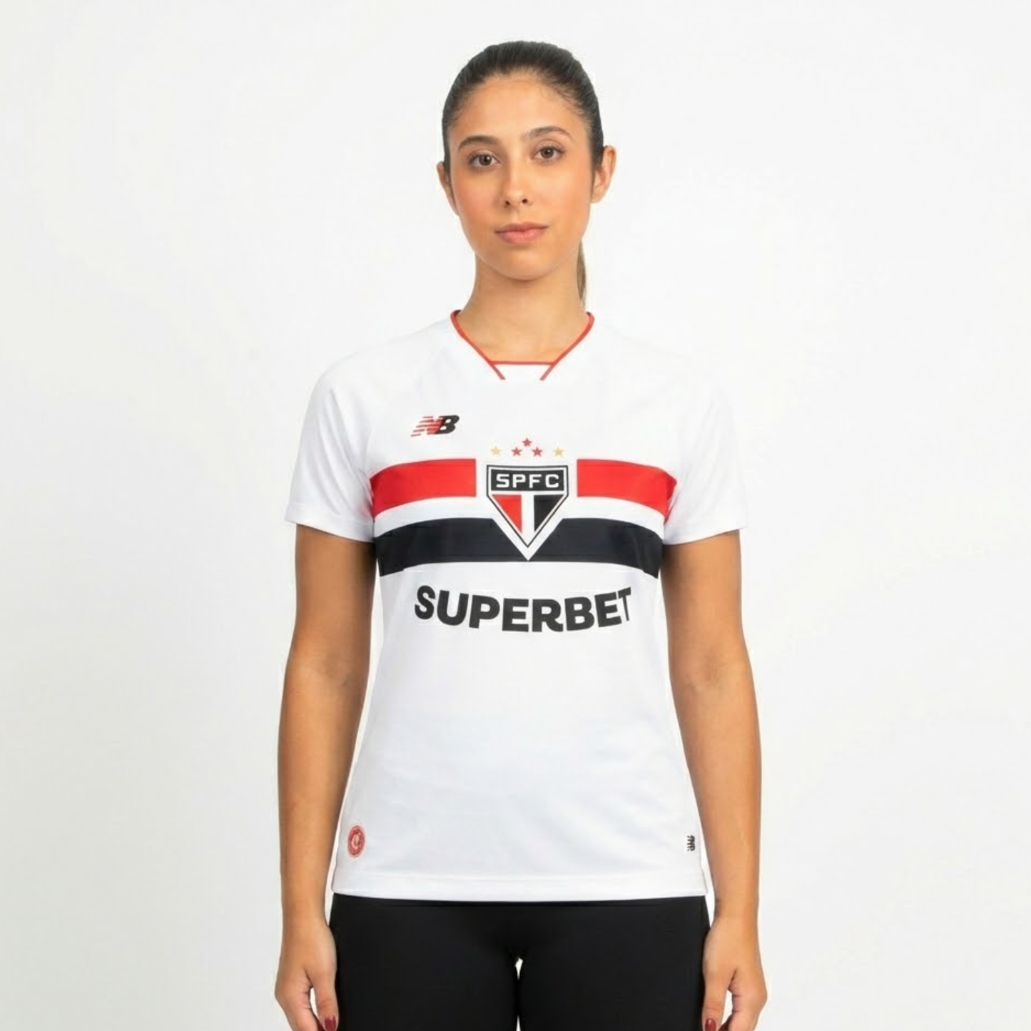 Camisa Feminina São Paulo I 2026/27 - detalhe
