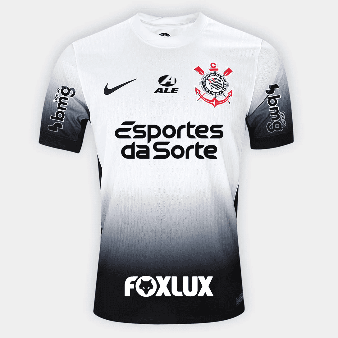 Camisa Nike Corinthians 2024/25 I Jogador Com Patrocínios - vista traseira