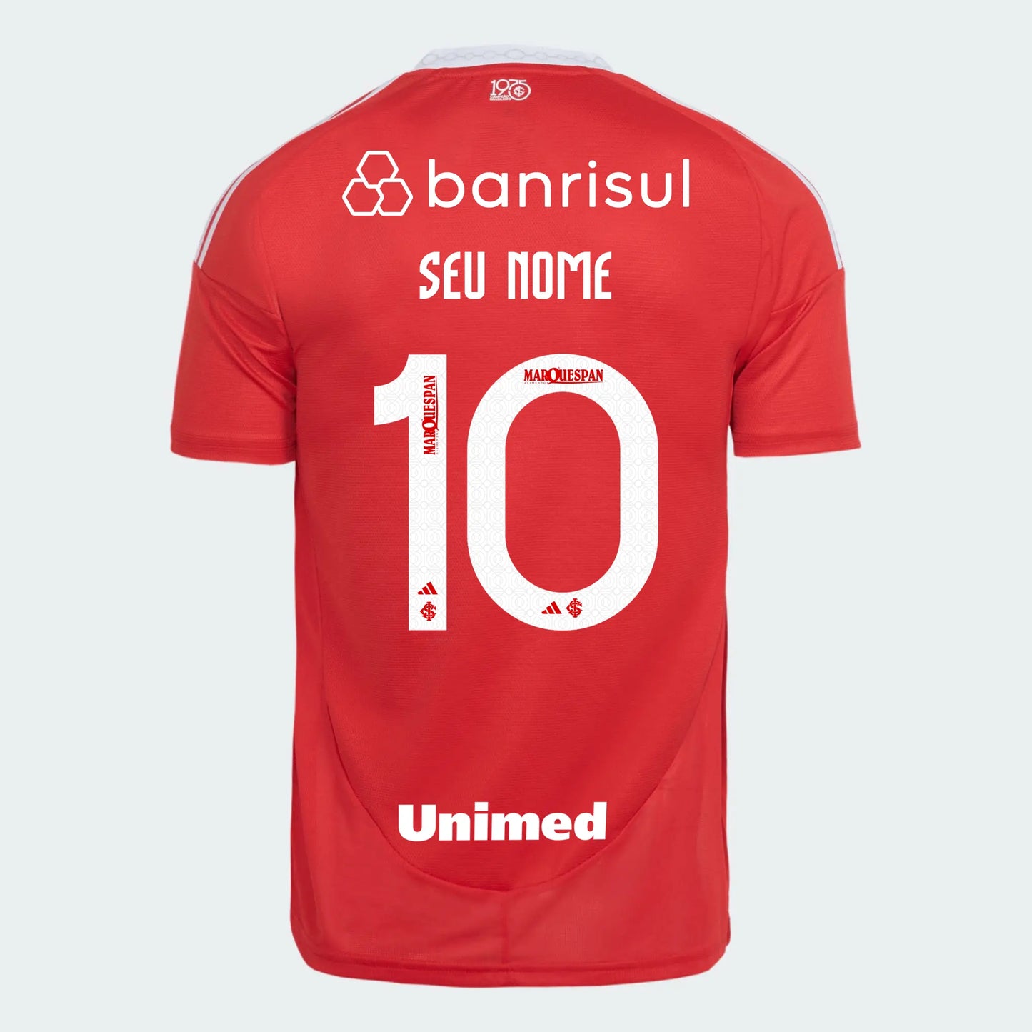 Camisa Adidas Internacional 2025/26 I Com Patrocínios - vista traseira