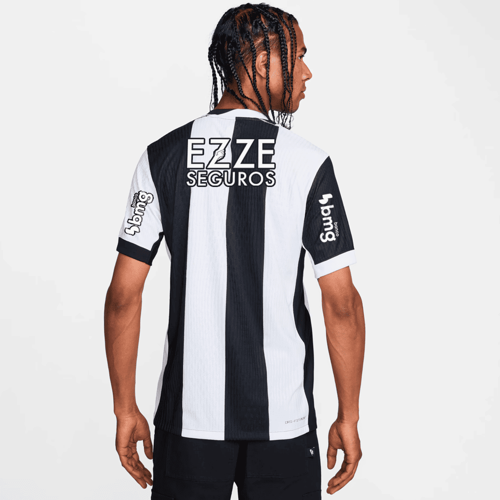 Camisa Nike Corinthians 2024/25 III Jogador Com Patrocínios - detalhe da gola