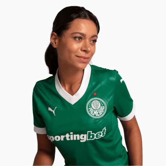 Camisa Feminina Puma Palmeiras 2025/26 I Torcedor - vista traseira
