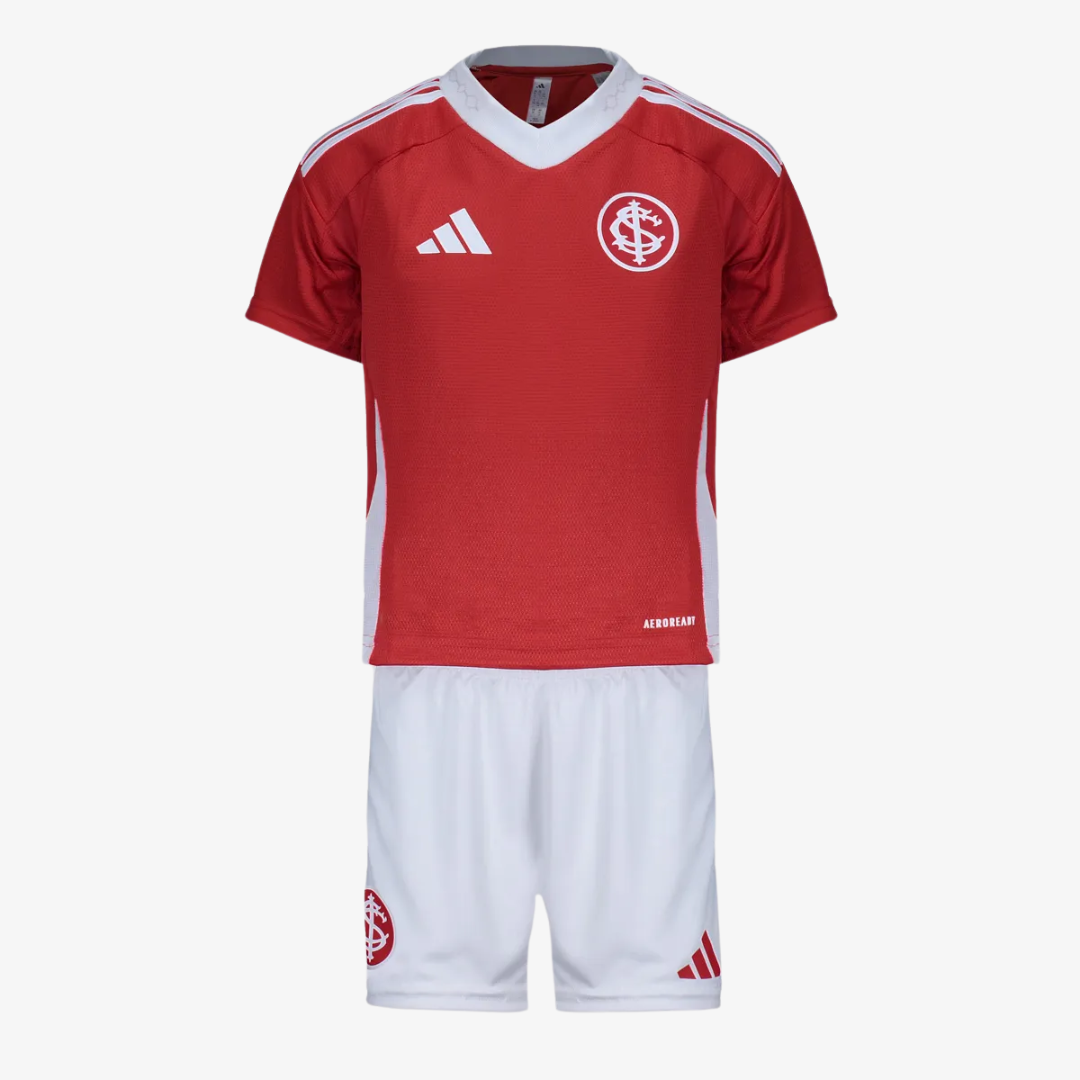 Conjunto Infantil Adidas Internacional 2025/26 I - detalhe da gola