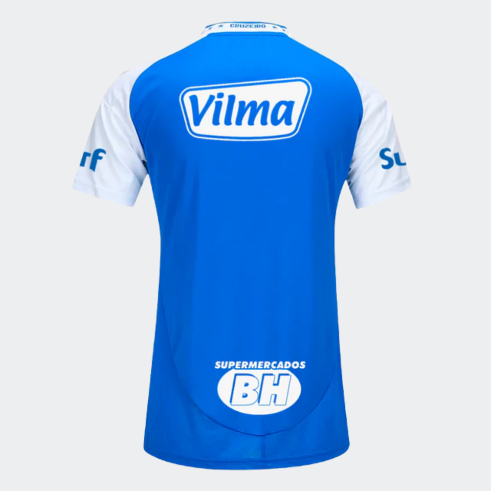 Camisa Feminina Adidas Cruzeiro 2025/26 I Com Patrocínios - vista traseira