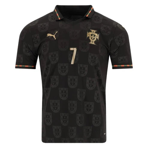 Camisa Portugal Black Panther Copa 2026 - #7 Ronaldo - Torcedor