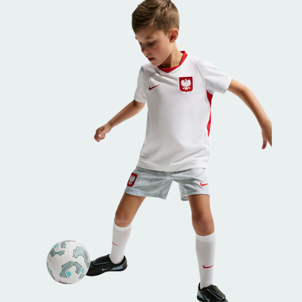 Camisa Infantil Polônia 2026/27 I - detalhe da gola