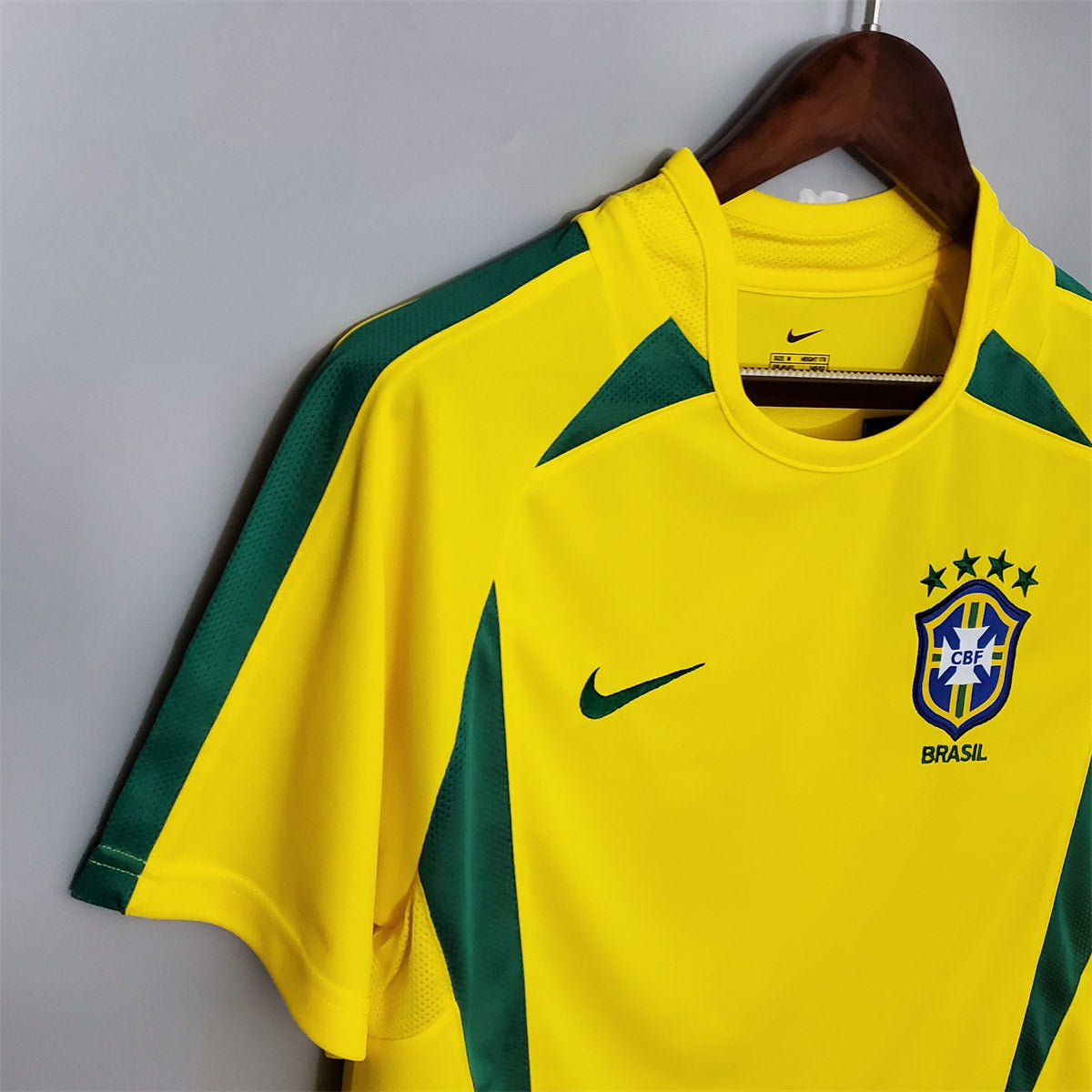 Camisa Seleção Brasil Home - Retrô 2002 - etiqueta