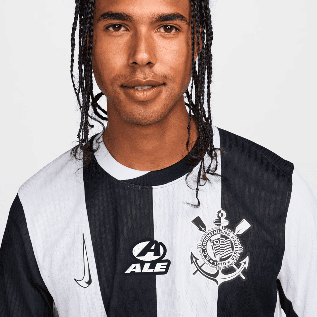 Camisa Nike Corinthians 2024/25 III Jogador Com Patrocínios - detalhe