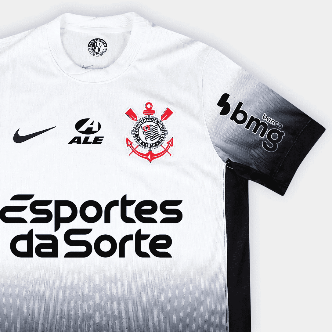 Camisa Nike Corinthians 2024/25 I Jogador Com Patrocínios - detalhe