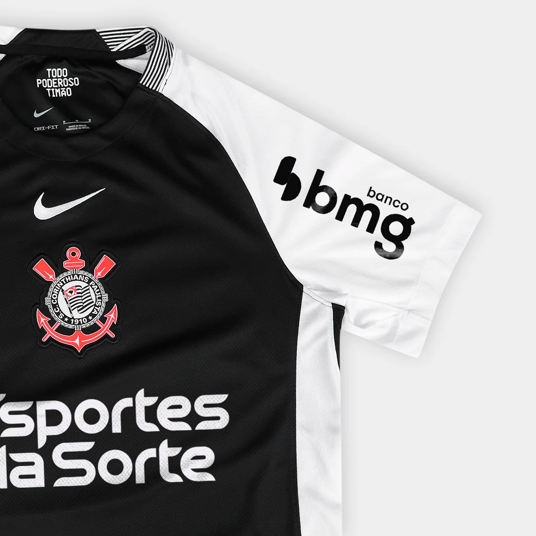 Camisa Feminina Nike Corinthians 2025/26 II Torcedor Com Patrocínios - detalhe