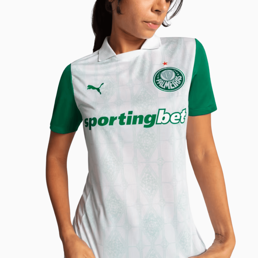Camisa Feminina Puma Palmeiras 2025/26 II Torcedor - vista traseira
