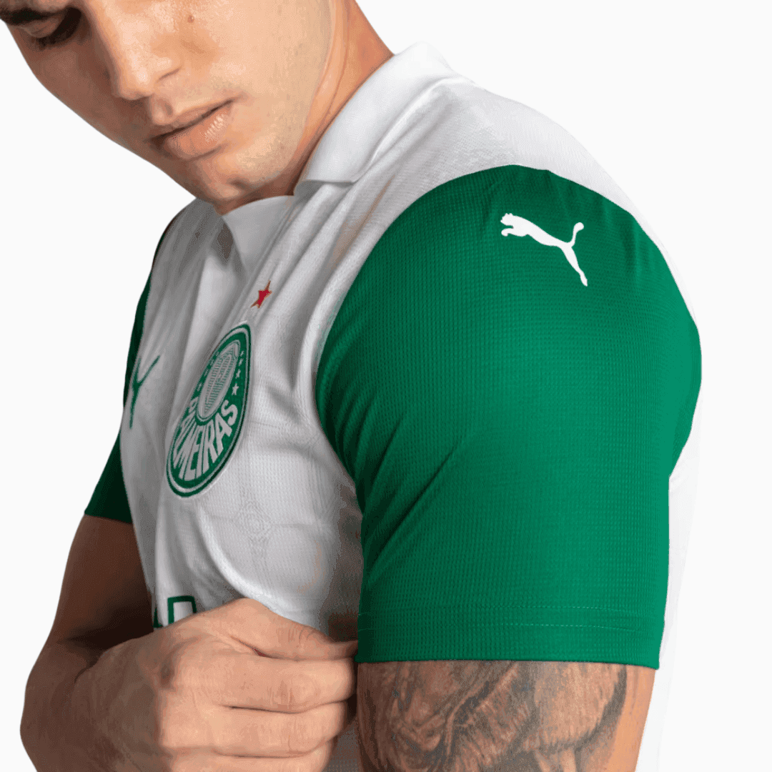 Camisa Puma Palmeiras 2025/26 II - PAULINHO N° 10 - detalhe da manga