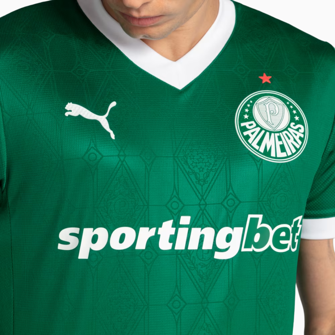 Camisa Puma Palmeiras 2025/26 I Jogador - detalhe da manga