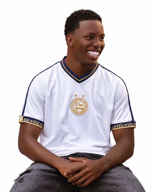 Camisa Bahia Socio Torcedor 26/27 - Branca e Dourada