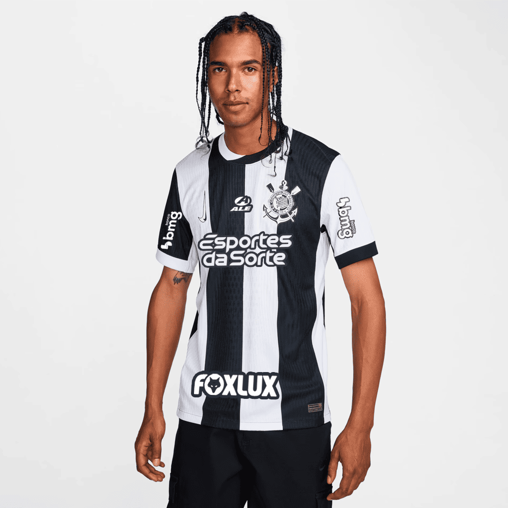 Camisa Nike Corinthians 2024/25 III Jogador Com Patrocínios - vista traseira