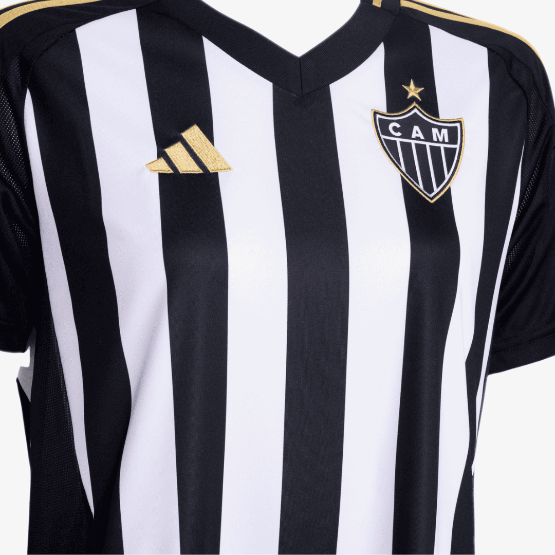 Camisa Feminina Adidas Atlético Mineiro 2025/26 I - detalhe da gola