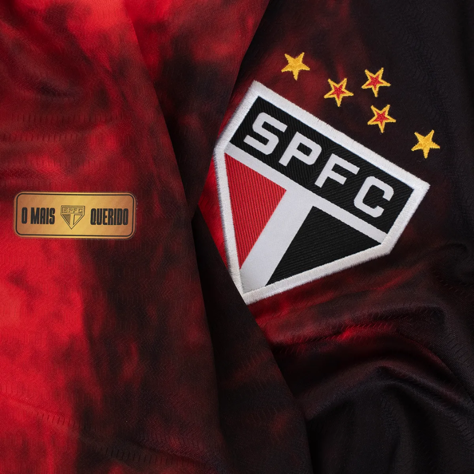Camisa Feminina New Balance São Paulo 2024/25 III - detalhe da gola