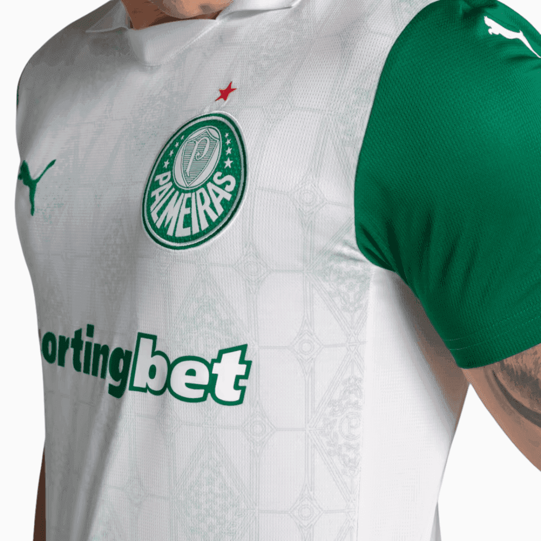 Camisa Puma Palmeiras 2025/26 II - MORENO N° 5 - etiqueta