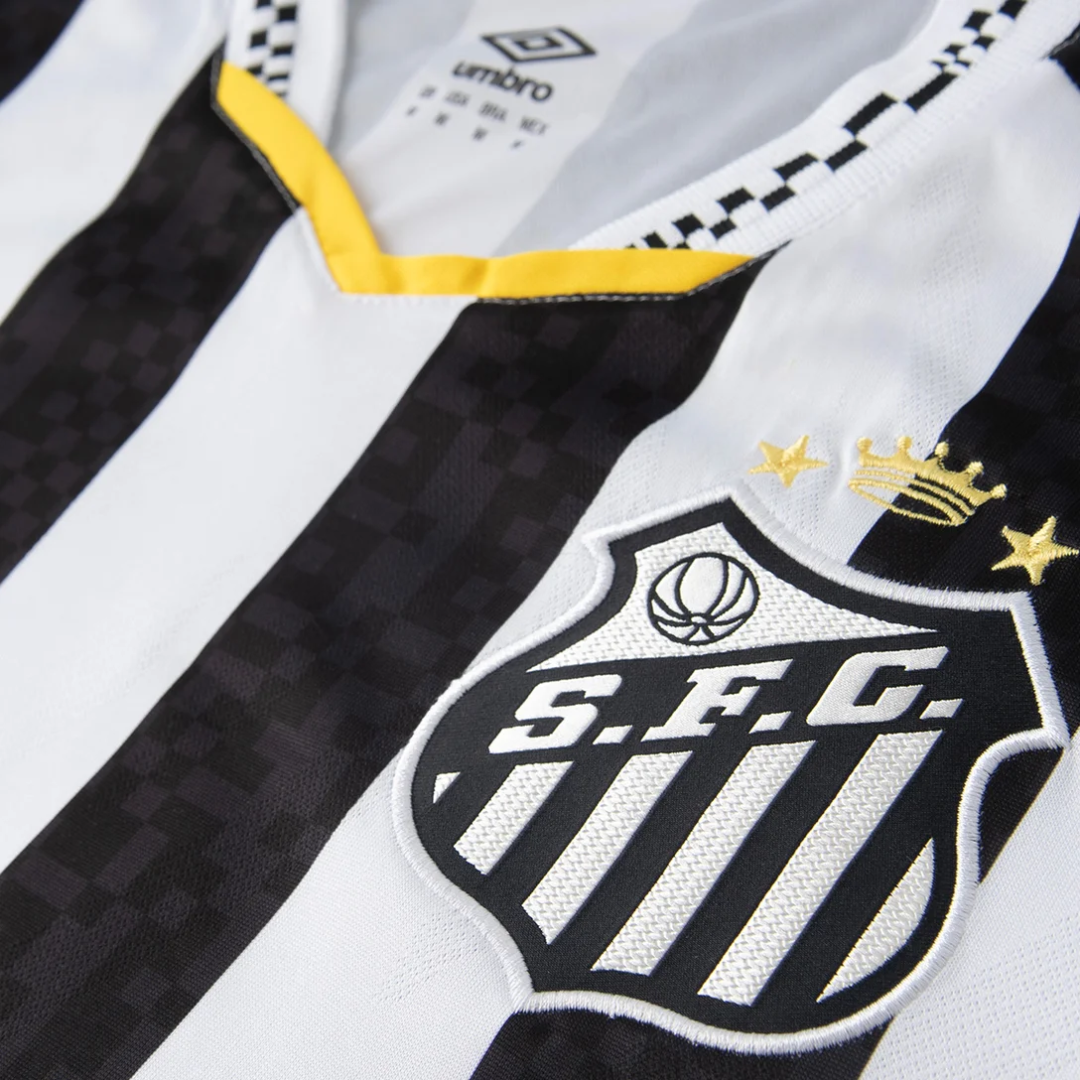 Camisa Masculina Umbro Santos Torcedor 2025/26 II - detalhe da gola