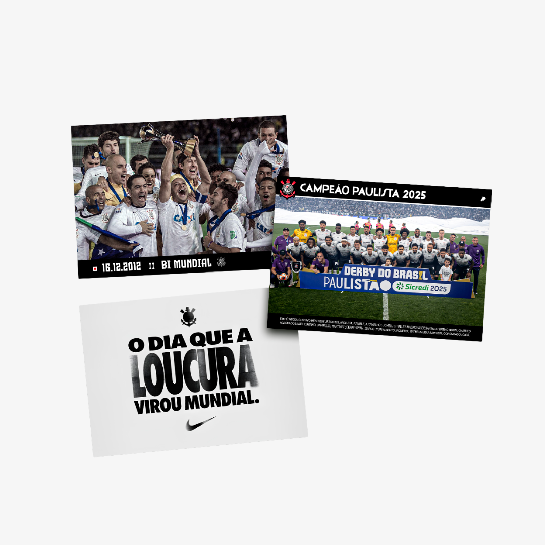Kit Posters Corinthians - "O Dia que a Loucura Virou Mundial"