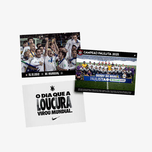 Kit Posters Corinthians - "O Dia que a Loucura Virou Mundial"