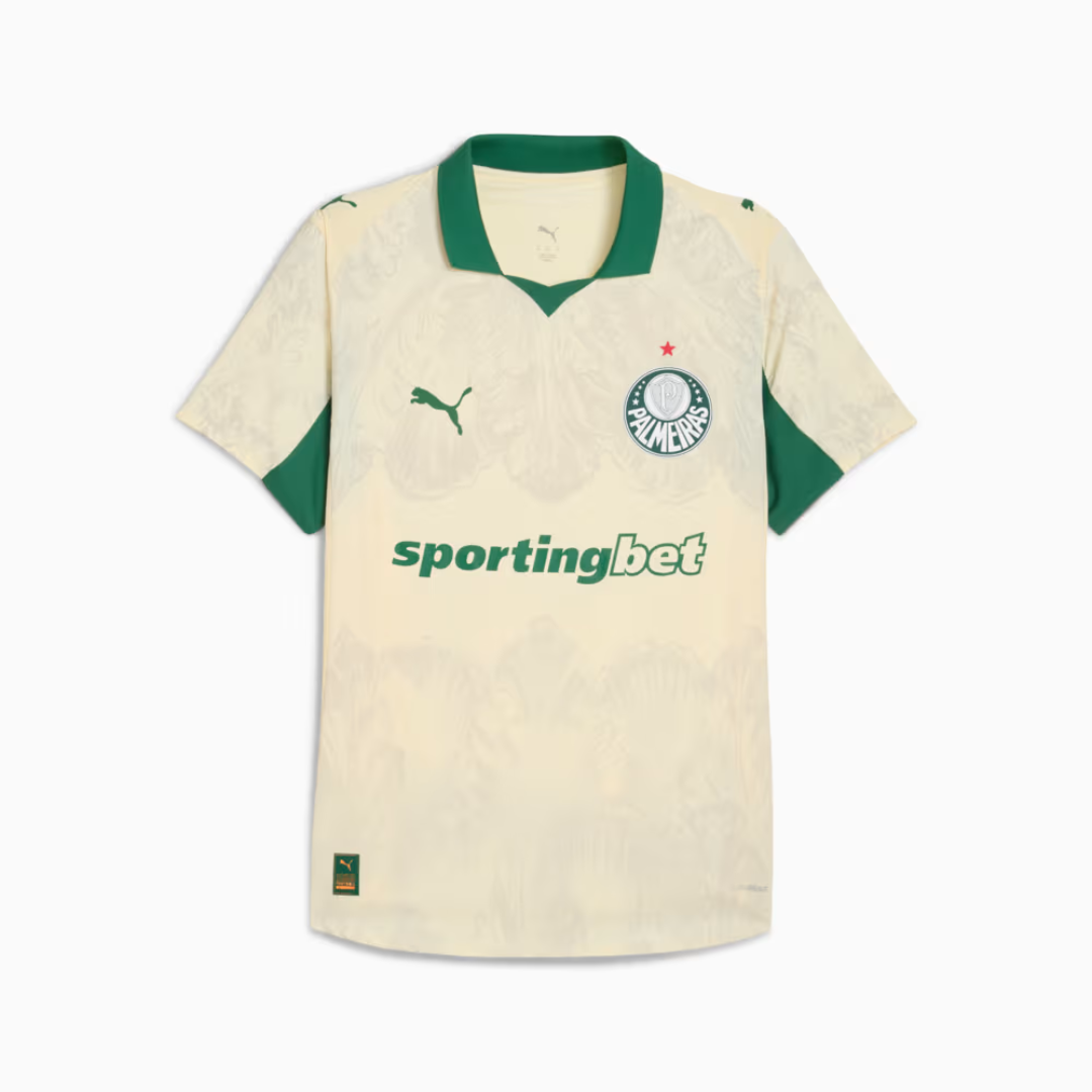 Camisa Feminina Puma Palmeiras x KidSuper 2025/26 - detalhe da manga