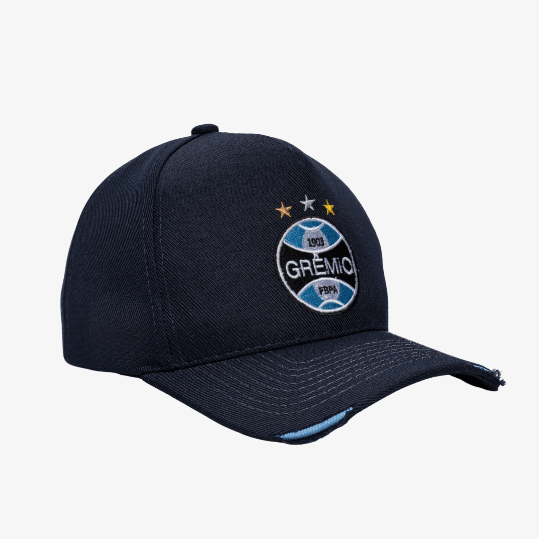 O Boné Grêmio - Azul Marinho - detalhe da manga