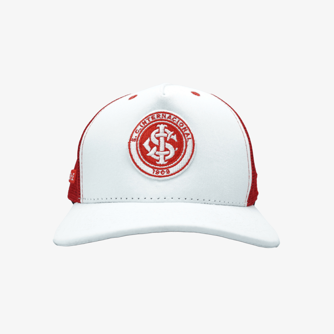 Boné Trucker Internacional Tela - Branco - vista traseira