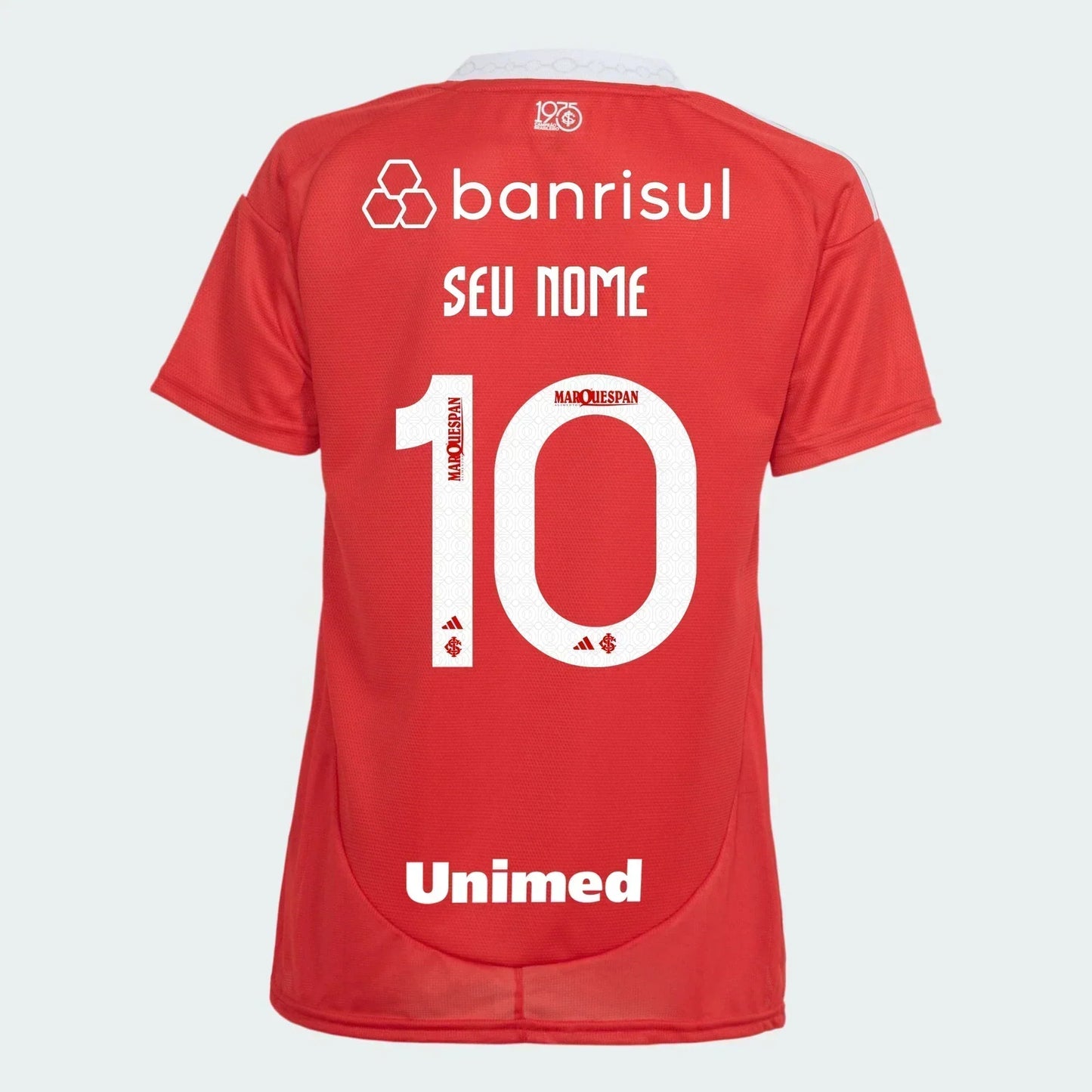 Camisa Feminina Adidas Internacional 2025/26 I Com Patrocínios - vista traseira