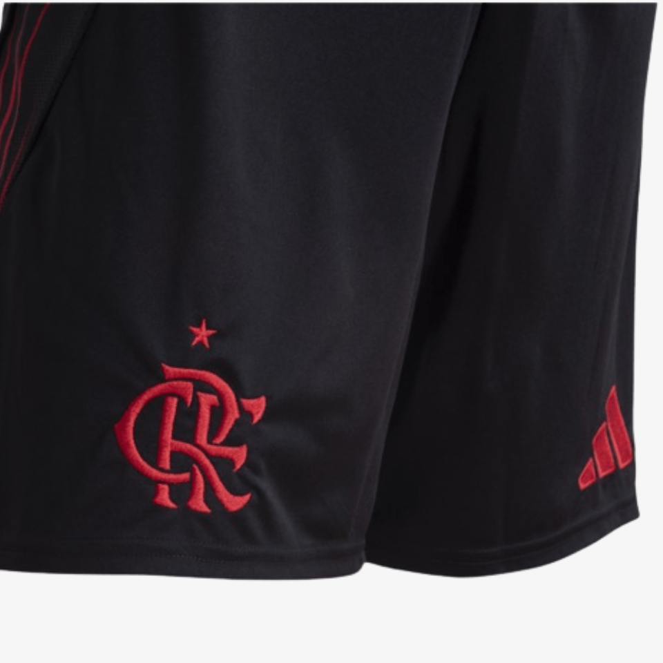 Shorts Adidas Flamengo 2025/26 II - detalhe da gola