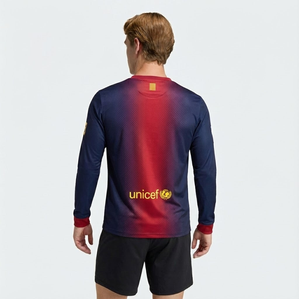 Camisa Retrô Barcelona 2012/13 I Manga Longa - vista traseira