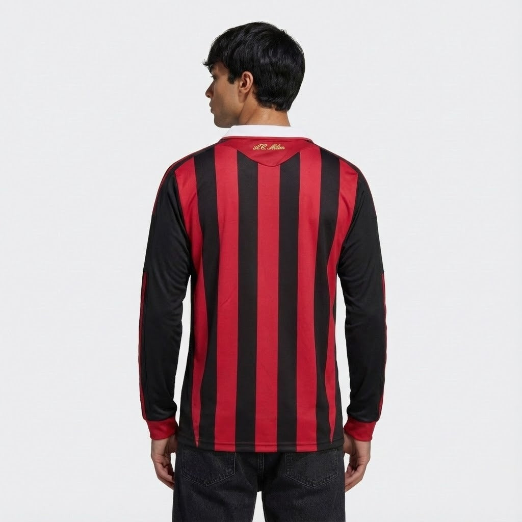 Camisa Retrô Milan 2009/10 I Manga Longa - vista traseira