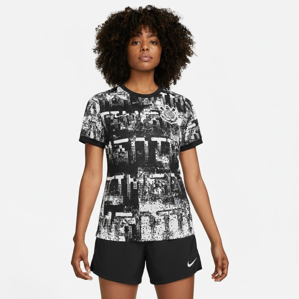 Camiseta Corinthians Feminina 2026 Pré-Jogo - detalhe