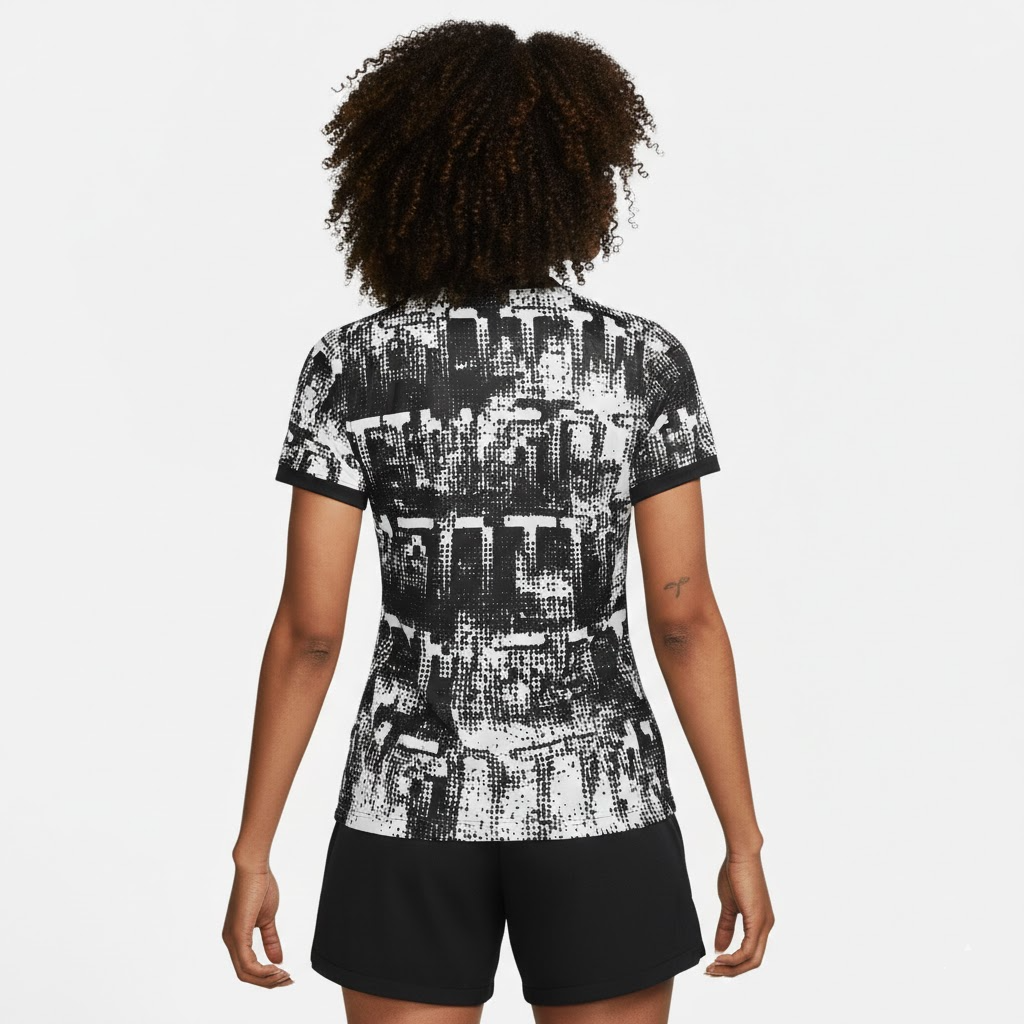 Camiseta Corinthians Feminina 2026 Pré-Jogo - detalhe da gola